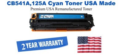 CB541A,125A Cyan Premium USA Remanufactured Brand Toner