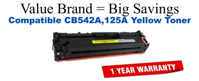 CB542A,125A Yellow Compatible Value Brand toner