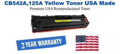 CB542A,125A Yellow Premium USA Remanufactured Brand Toner