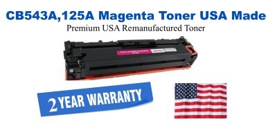 CB543A,125A Magenta Premium USA Remanufactured Brand Toner