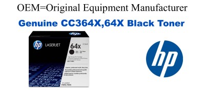 CC364X,64X Genuine High Yield Black HP Toner