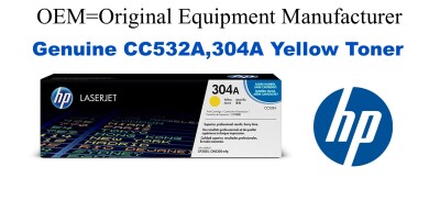 CC532A,304A Genuine Yellow HP Toner