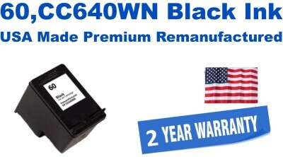 60,CC640WN Black Premium USA Made Remanufactured ink