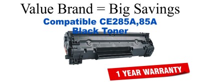 CE285A,85A Black Compatible Value Brand toner