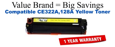 CE322A,128A Yellow Compatible Value Brand toner
