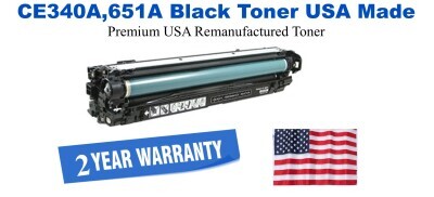 CE340A,651A Black Premium USA Remanufactured Brand Toner