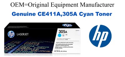 CE411A,305A Genuine Cyan HP Toner