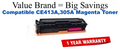 CE413A,305A Magenta Compatible Value Brand toner