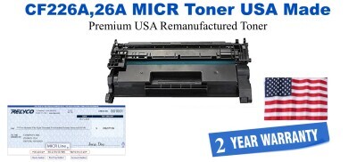 CF226A,26A MICR USA Made Remanufactured toner