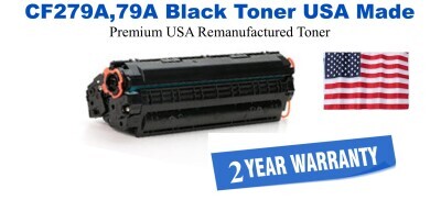 CF279A,79A Black Premium USA Made Remanufactured HP toner
