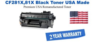 CF281X,81X High Yield Black Premium USA Remanufactured Brand Toner