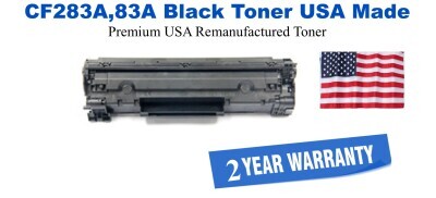 CF283A,83A Black Premium USA Remanufactured Brand Toner