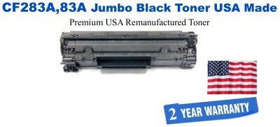 CF283A,83A Jumbo Premium USA Made Remanufactured HP Toner 50% Higher Yield