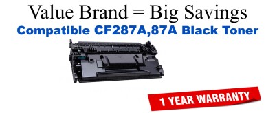 CF287A,87A Black Compatible Value Brand toner