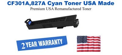 CF301A,827A Cyan Premium USA Remanufactured Brand Toner