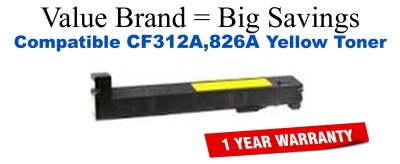 CF312A,826A Yellow Compatible Value Brand toner