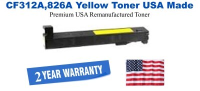 CF312A,826A Yellow Premium USA Remanufactured Brand Toner