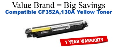 CF352A,130A Yellow Compatible Value Brand toner