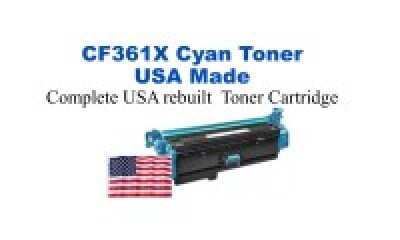 CF361X,508X High Yield Cyan Premium USA Remanufactured Brand Toner