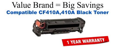 CF410A,410A Black Compatible Value Brand toner