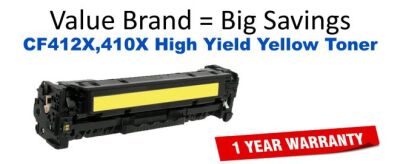 CF412X,410X High Yield Yellow Compatible Value Brand toner