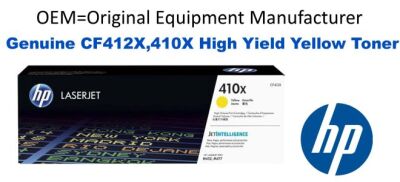 CF412X,410X Genuine High Yield Yellow HP Toner