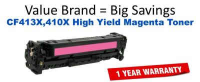 CF413X,410X High Yield Magenta Compatible Value Brand toner