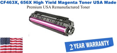 CF463X, 656X High Yield Magenta Premium USA Remanufactured Brand Toner