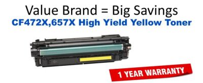 CF472X,657X High Yield Magenta Compatible Value Brand toner