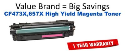 CF473X,657X High Yield Yellow Compatible Value Brand toner
