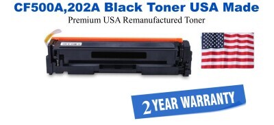 CF500A,202A Black Premium USA Remanufactured Brand Toner
