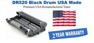 DR520 Black Premium USA Made Remanufactured Brother Drum