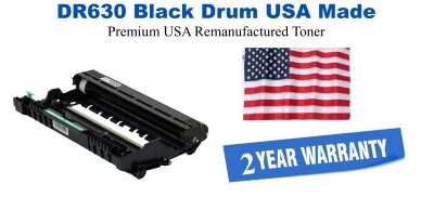 DR630 Black Premium USA Made Remanufactured Brother Drum