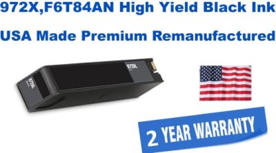 972X,F6T84AN High Yield Black Premium USA Made Remanufactured ink