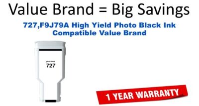 727,F9J79A High Yield Photo Black Compatible Value Brand ink