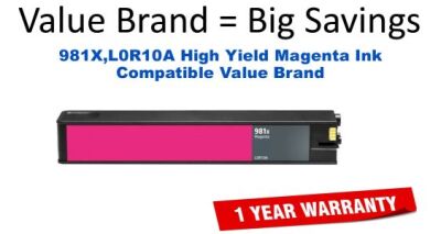 981X,L0R10A High Yield Magenta Compatible Value Brand ink