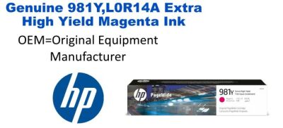 981Y,L0R14A Genuine HP Extra High Yield Magenta Ink