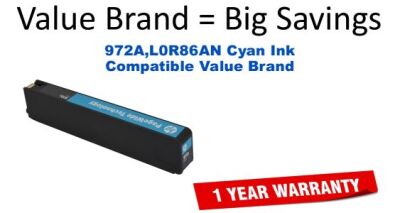 972A,L0R86AN Cyan Compatible Value Brand ink