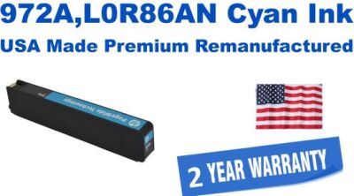 972A,L0R86AN Cyan Premium USA Made Remanufactured ink