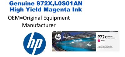 972X,L0S01AN Genuine HP High Yield Magenta Ink