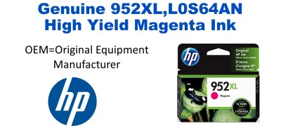 952XL,L0S64AN Genuine High Yield Magenta HP Ink