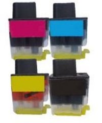 Brother LC41 - Remanufactured 4 Color Ink Catridge Set (Black, Cyan, Magenta, Yellow)