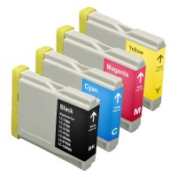 Brother LC51 - Remanufactured 4 Color Ink Catridge Set (Black, Cyan, Magenta, Yellow)