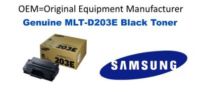 Genuine SAMSUNG MLT-D203E Black High Yield Toner 10000 Yield