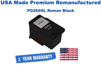 PG260XL,3706C001 High Yield Black Premium USA Made Remanufactured  ink