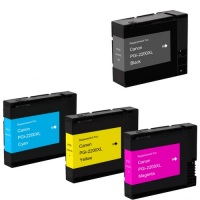 Canon PGI-2200 - Remanufactured 4 Color Ink Catridge Set (Black, Cyan, Magenta, Yellow)
