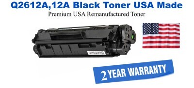 Q2612A,12A Black Premium USA Remanufactured Brand Toner