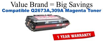Q2673A,309A Magenta Compatible Value Brand toner