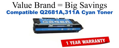 Q2681A,311A Cyan Compatible Value Brand toner