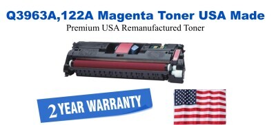 Q3963A,Q3973,122A Magenta Premium USA Remanufactured Brand Toner
